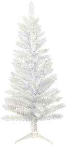 Kadunmina 3FT Pre-Lit Artificial Christmas Tree White Christmas Tree with Stand Small Christmas Tree with Lights Xmas Tree with 88 Branch Tips for Indoor and Outdoor