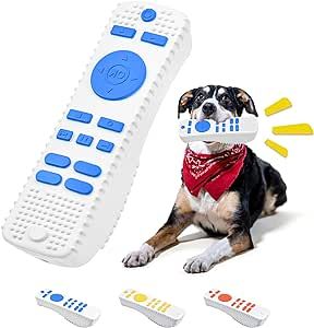 LECHONG Squeaky Dog Chew Toys, TV Stick Tough Dog Toys with Build in Squeaker, Puppy Teething Chew Toys, Durable Dog Toys for Small Medium Large Dogs