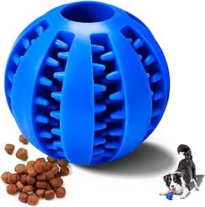 Interactive Dog Toys Chew Balls Puzzle Teething Toys for Aggressive Chewers Small Medium Large Dogs Treat Enrichment Dispensing Puppy Toys Almost Indestructible Tough Dog Birthday