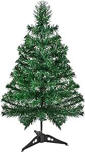 Gloreyan 22Inch Artificial Christmas Tree Green Tabletop Christmas Tree with Plastic Stand Mini Xmas Pine Tree for Party Supplies Indoor Outdoor Holiday Home Decoration