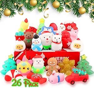 nobasco Squishies, 28 Pack Mochi Squishy Toys - Kawaii Cat Squishys Slow Rising Animals - Party Favors, Goodie Bag, Birthday Gifts, Mini Squishies Stress Reliever Toy Pack