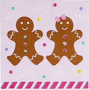 Gingerbread House Napkins, 24 ct | Christmas Party Tableware | Gingerbread House Party Supply