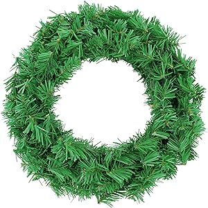 12 Inch Artificial Christmas Wreath, Undecorated Christmas Wreath for Front Door, Window, Wall Outdoor Holiday No-lit Winter Wreath Decorations