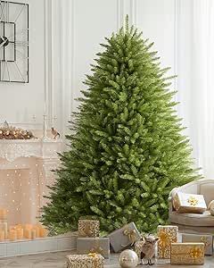 Amaoasis Christmas Tree 7 Foot Premium Artificial Spruce Christmas Tree, Un-Lit/Hinged/Feel Real/Realistic/Full Xmas Fir Tree No Lights