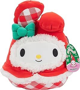 Squishmallows 8" My Melody - Official Kellytoy Christmas Plush - Collectible Soft & Squishy Sanrio Stuffed Animal Toy - Add to Your Squad - Gift for Kids, Girls & Boys - 8 Inch