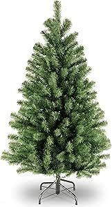 National Tree Company Artificial Full Christmas Tree, Green, North Valley Spruce, Includes Stand, 4 Feet
