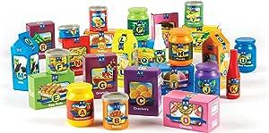 Learning Resources A to Z Alphabet Groceries - 31 Pieces, Ages 3+ Pretend Play Food for Toddlers, Preschool Learning Toys, Kitchen Play Toys for Kids, Supermarket Toys, Letter Recognition Toys